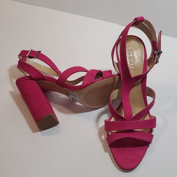 Schutz Veggy Heels in Rose Pink - Picture 2 of 10